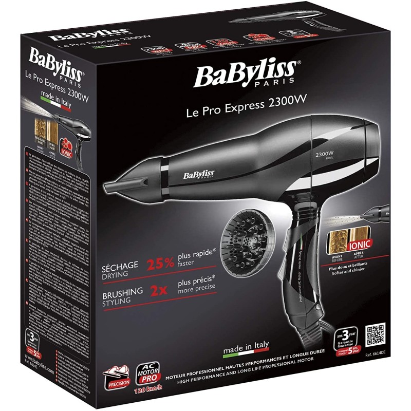 Babyliss, Professional Hair Dryer, 2300 Watts, Black