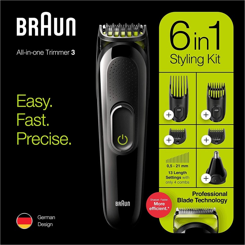 braun all in one trimmer 6 in 1 styling kit