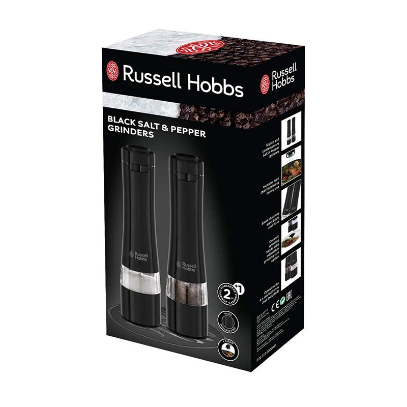 Russell Hobbs, Electric Salt and Pepper Mill Set, Adjustable Grinder