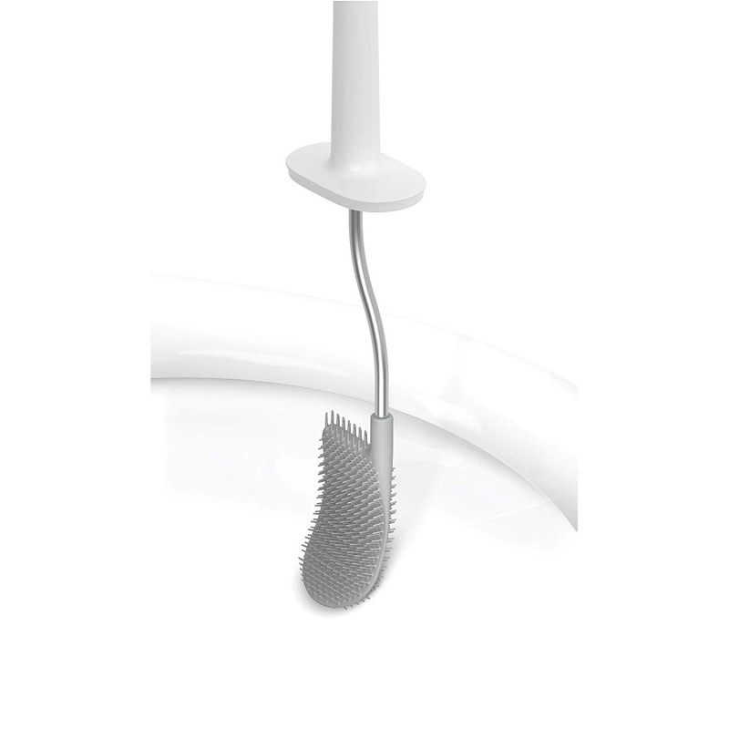 Joseph Joseph, Flex Toilet Brush with Slim Holder, Flexible AntiDrip, Gray