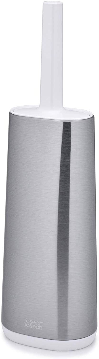 Joseph Joseph, Easy Store Butler Toilet Paper Holder Stand and Flex Toilet Brush with Shelf and Drawer, Stainless Steel