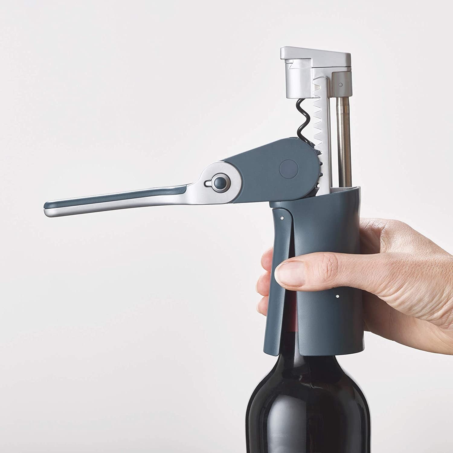 Joseph Joseph, BarWise Compact Folding Lever Corkscrew Wine Opener with Foil Cutter, One-Size, Blue