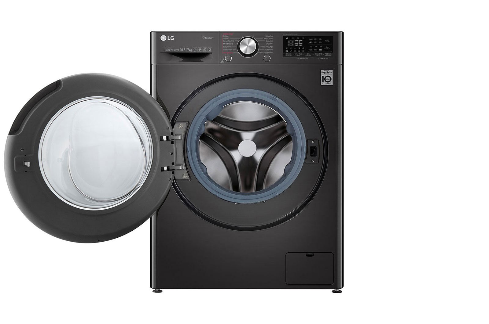 LG Washer & Dryer, Front Load, 10.5 / 7 KG, Stainless