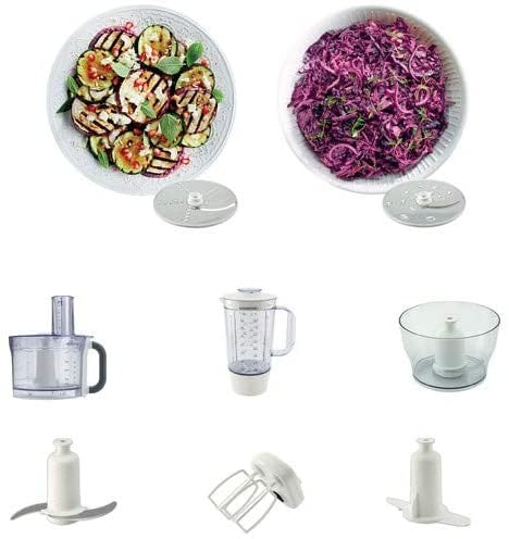 Kenwood, MultiPro Home Food Processor, 1000 Watts, 3 L, White