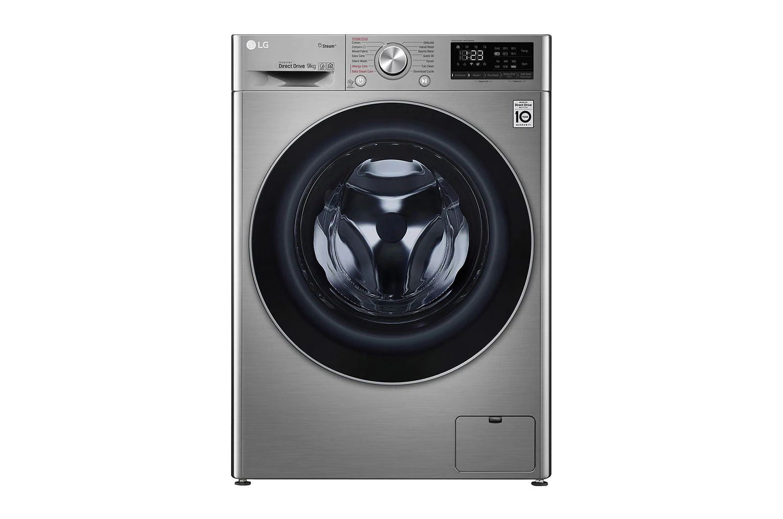 LG WM 9/6 KGS DRYER 1400RPM SILVER GLASS DOOR AI DD
