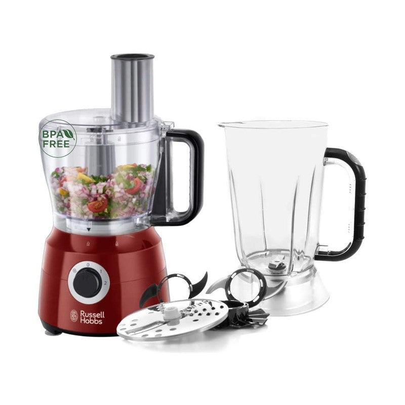 Russell Hobbs, New Desire Food Processor, 600 Watts, 2.5 L, Red