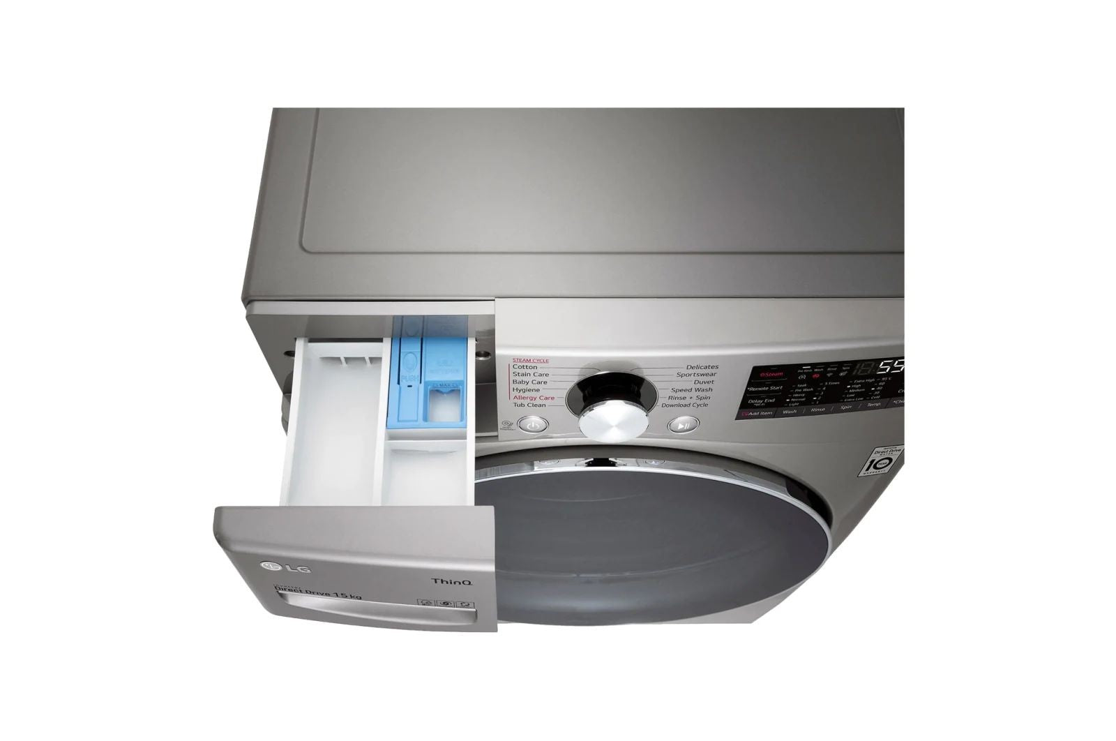 LG 15 KG Front Load Washing Machine, Silver