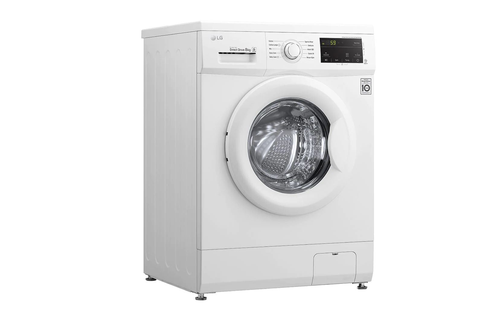 LG, Washing Machine, Front Load, 8 KG, Direct Drive Motor