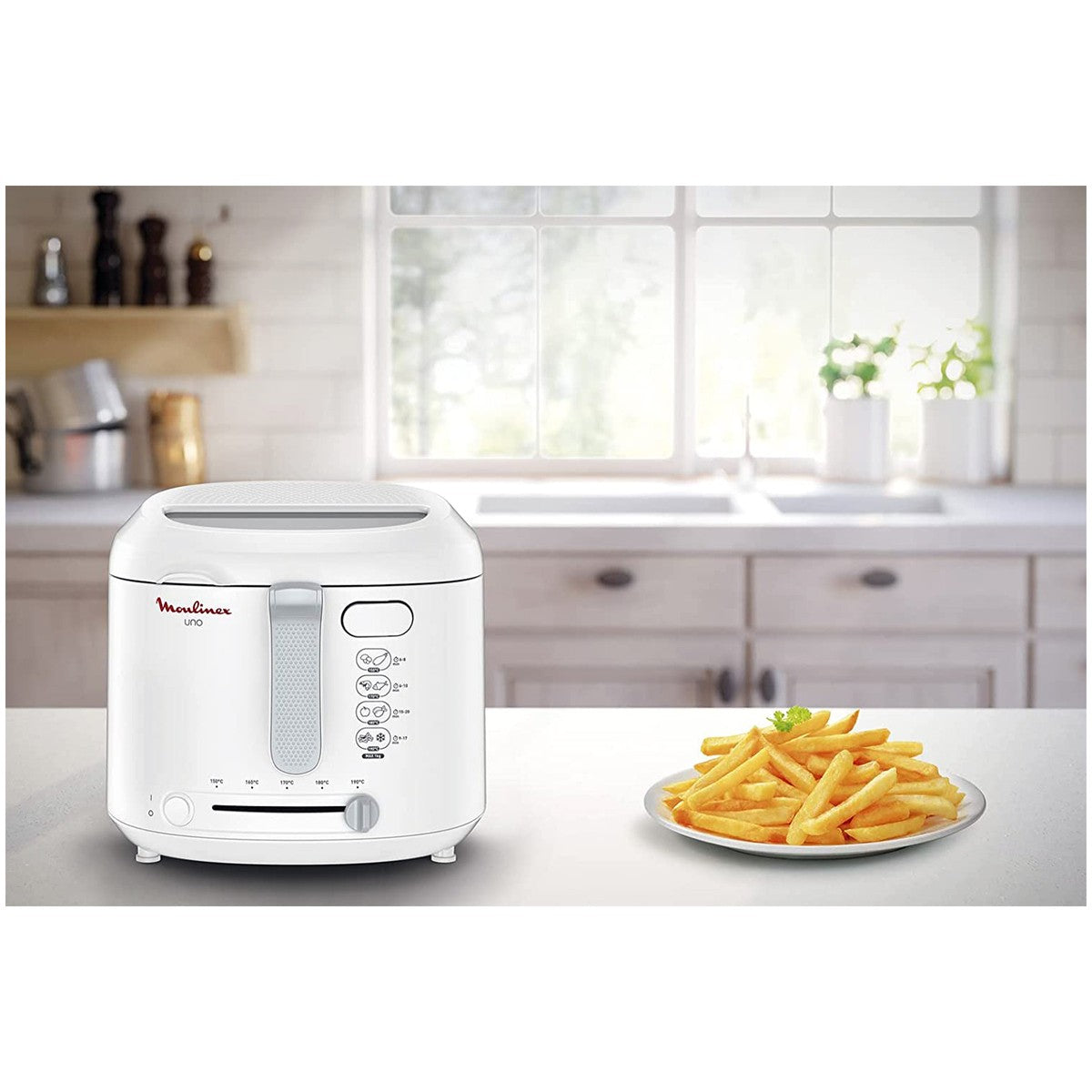 Moulinex, Deep Fryer, 1.8 L, 1 KG, White