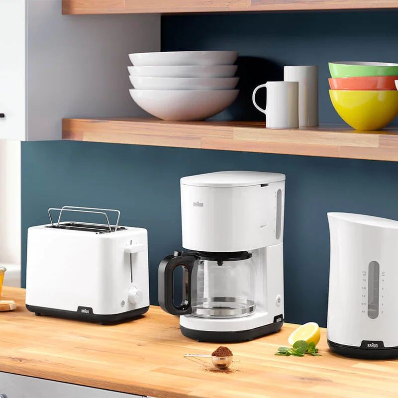 Braun, Breakfast 1 Coffee Maker, 10 Cups, White