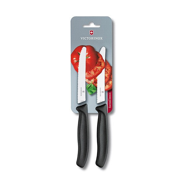 Victorinox, Swiss Classic Tomato Knife, Set of 2, 28 G Black
