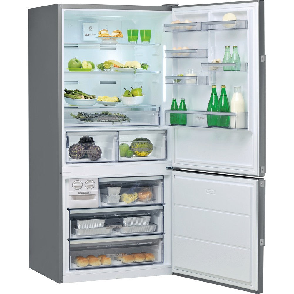 Whirlpool, Freestanding Fridge Freezer, No Frost, Silver