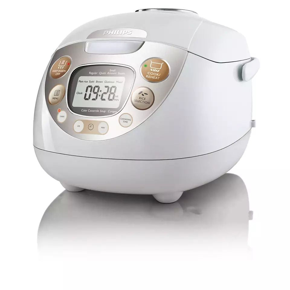 Philips, Multi-Function Rice Cooker / Food Steamer, 8 Menus, White