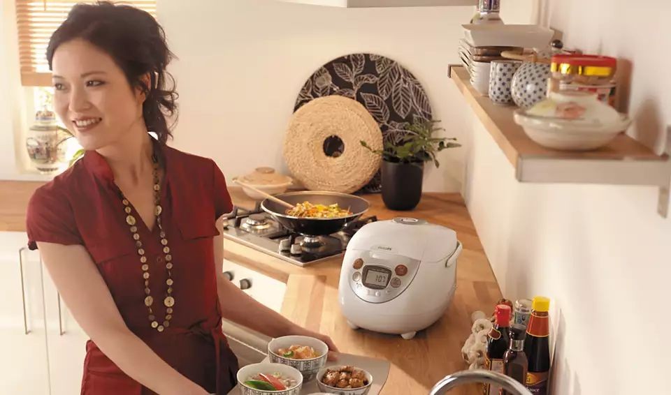 Philips, Multi-Function Rice Cooker / Food Steamer, 8 Menus, White