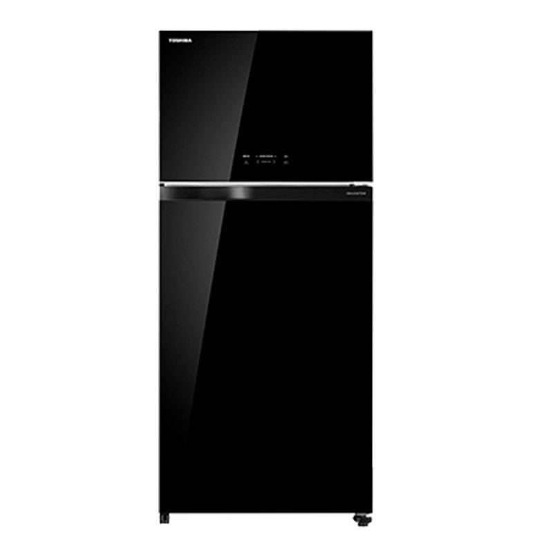 Toshiba, Top Mount Refrigerator, 29 Cubic Feet, 608 L, Glass Black