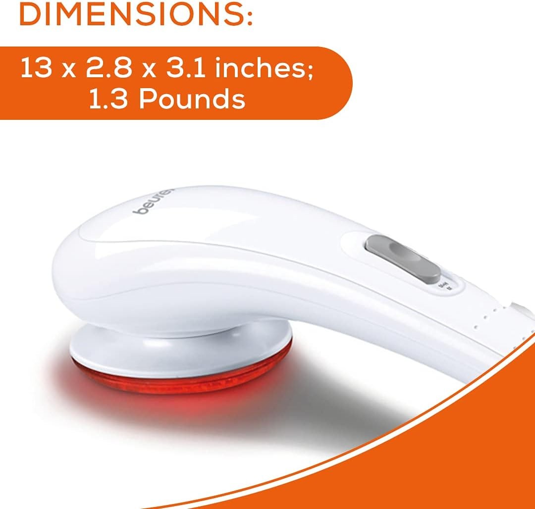 Beurer, Handheld Infrared Massager, 3 Interchangeable Attachments, White