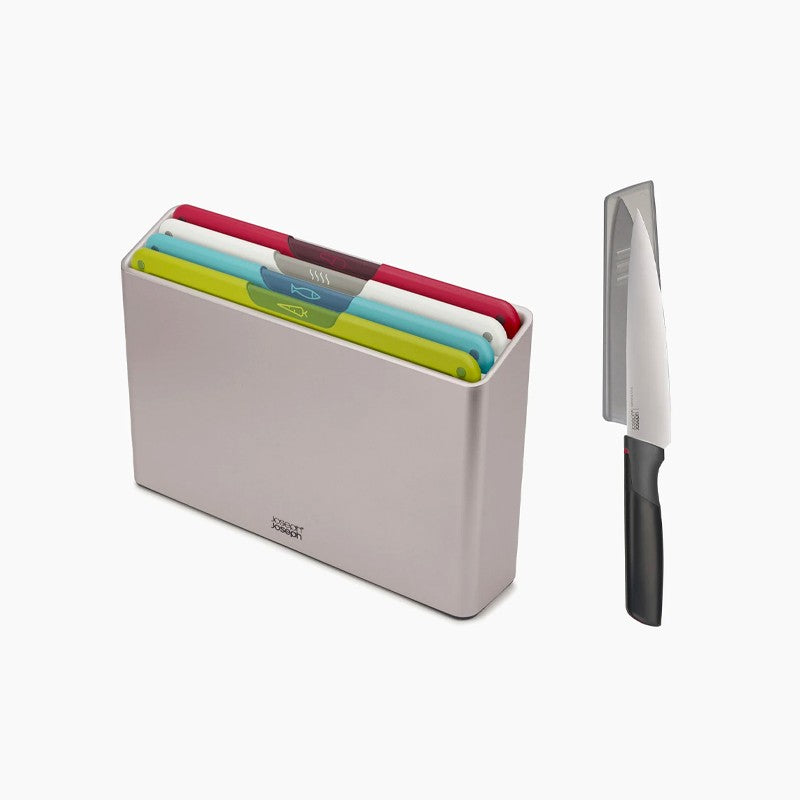 Joseph Joseph, Folio™ Icon 4-piece Chopping Board Set with Chef’s knife