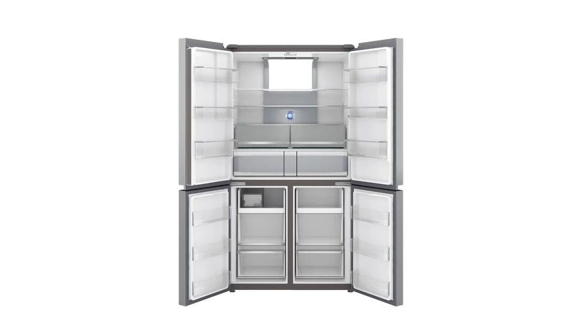 Teka, Side by Side Refrigerator, 193 CM, 4 Doors, Inverter, Stainless Steel
