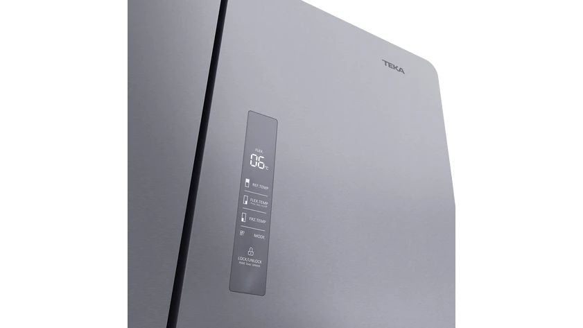 Teka, Side by Side Refrigerator, 193 CM, 4 Doors, Inverter, Stainless Steel