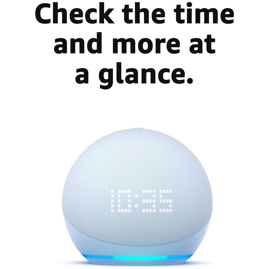 Alexa, Echo dot (5th Gen) With Clock, Compact Smart Speaker