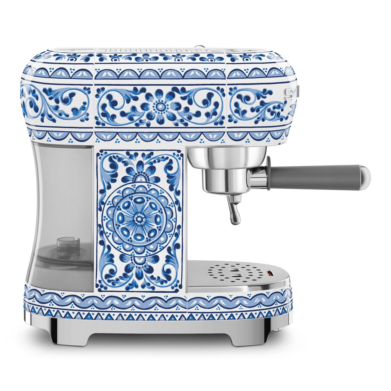 Smeg, " Sicily Is My Love" Dolce & Gabbana Manual Espresso Coffee Machine, 1350 Watts, Blue