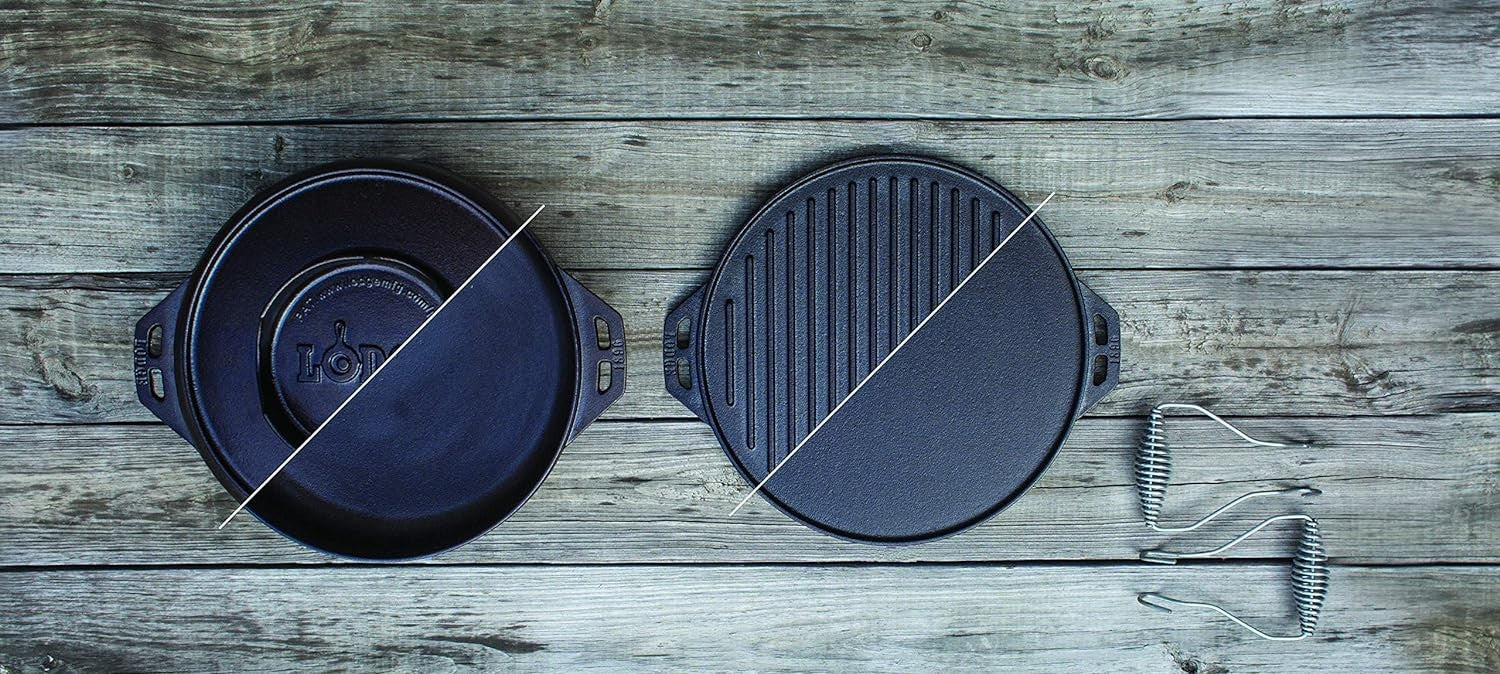 Lodge, Cast Iron Cook-It-All Kit, 5 Pieces, Heavy Duty, Black