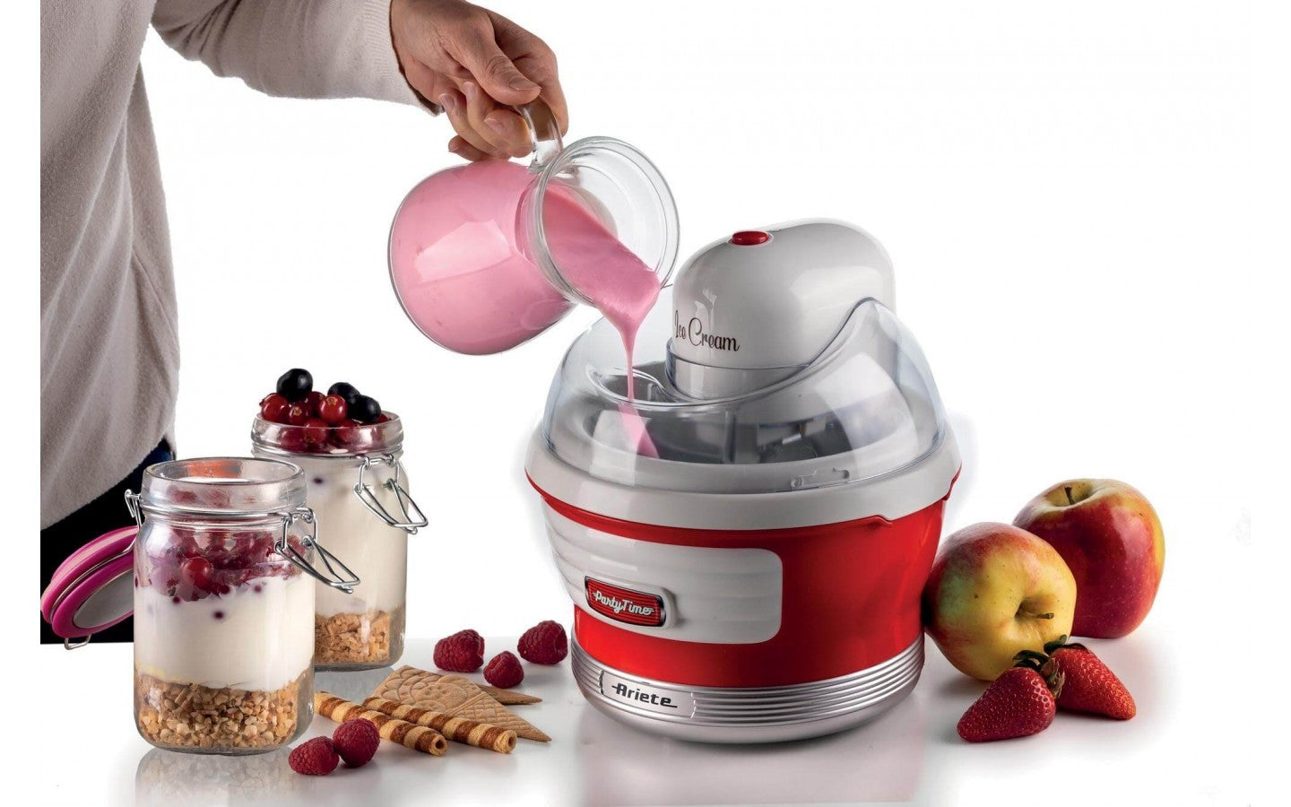 Ariete, Ice Cream Maker, Gelato Party Time, 1.5 L, Red