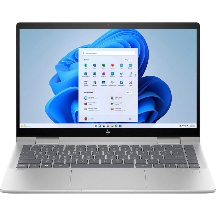 HP, ENVY x 360 2-in-1 Laptop, 14 Inches Full HD Touch Screen, Windos 11, Natural Silver