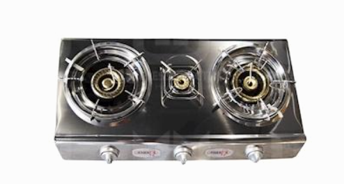 General Naf, Cook Top, 3 Burners, Stainless steel
