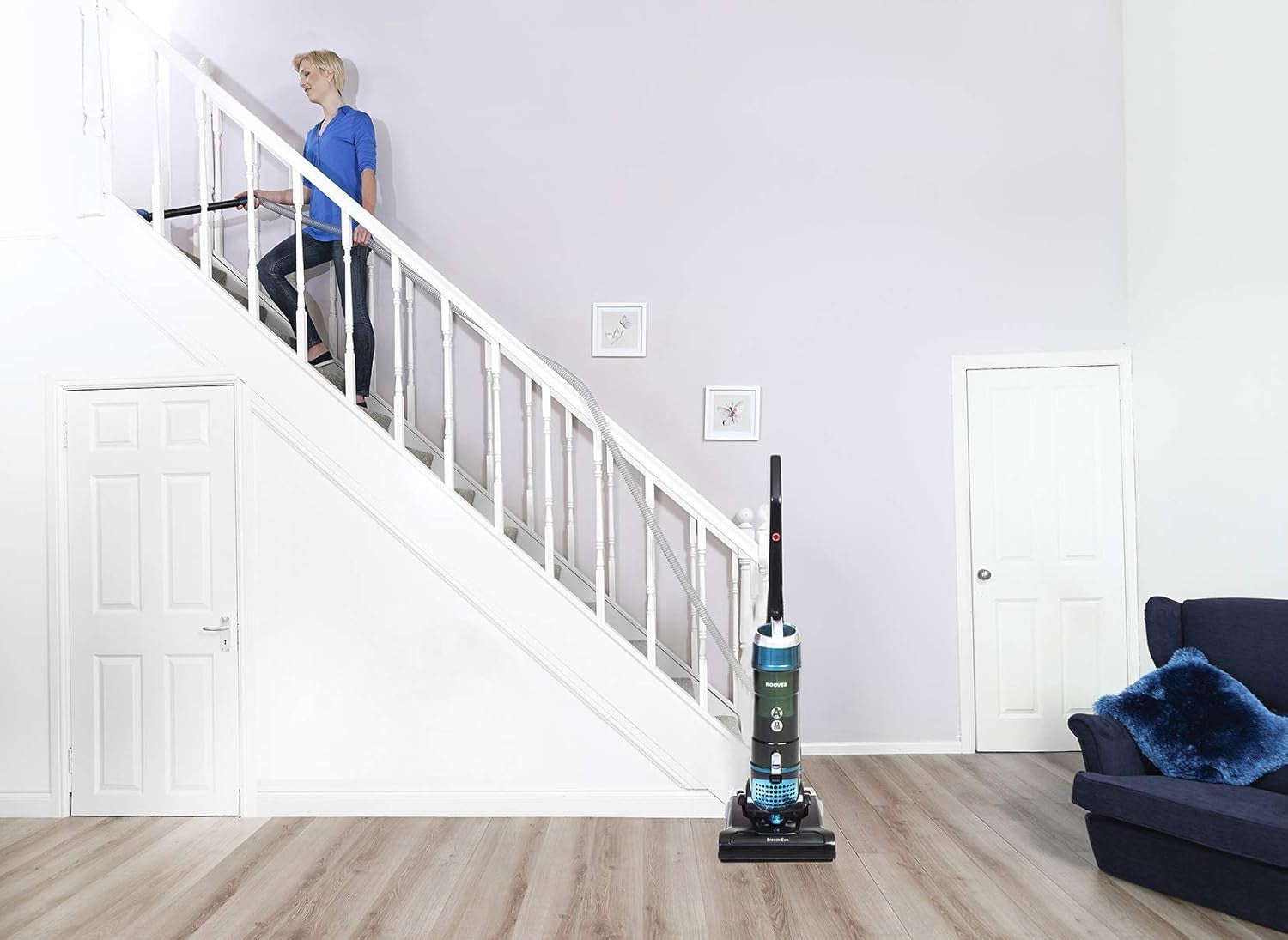 Hoover, Upright Bagless Vacuum Cleaner, 3L, Blue