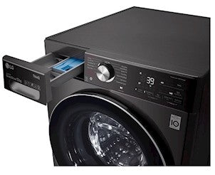 LG WM 12/8kg Washer & Dryer, AI DD™, Black Steel Color