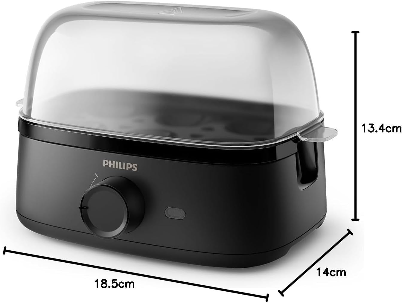 Philips, Series 3000 Egg Cooker, 400 Watts, Compact Design, Black