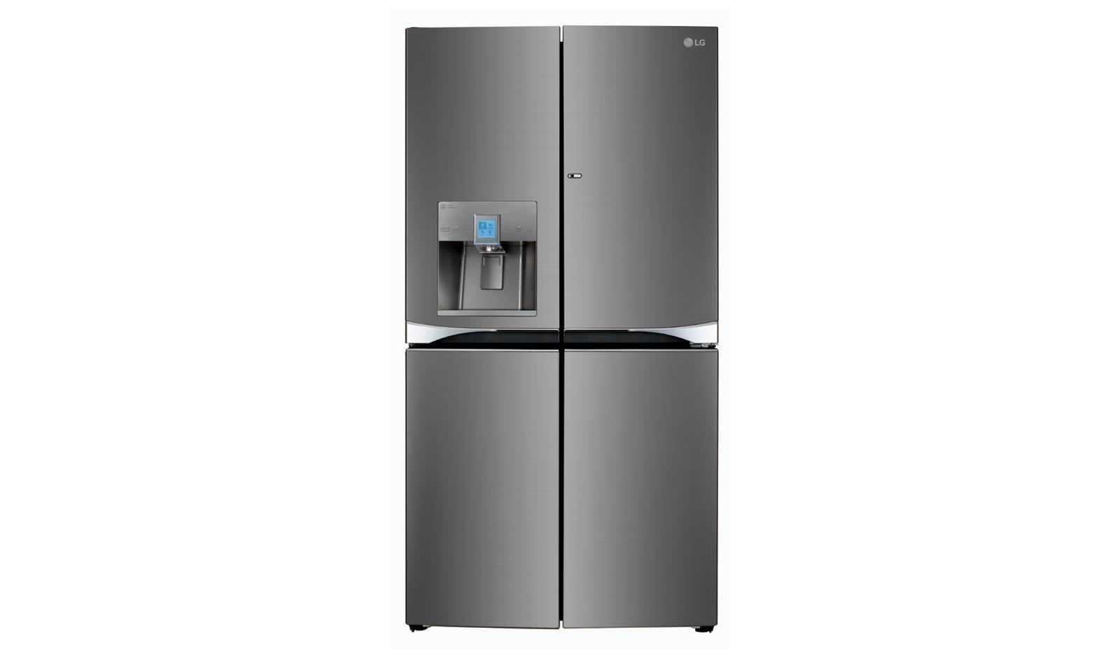 LG, Side By Side 4 Doors Refrigerator, 32 Cubic Feet, Black