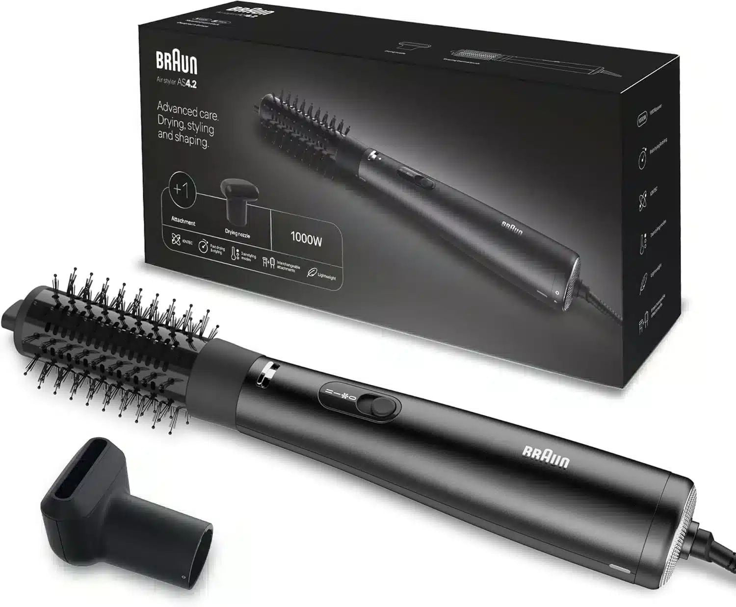Braun Air Styler Brush, 1000 Watts, Black