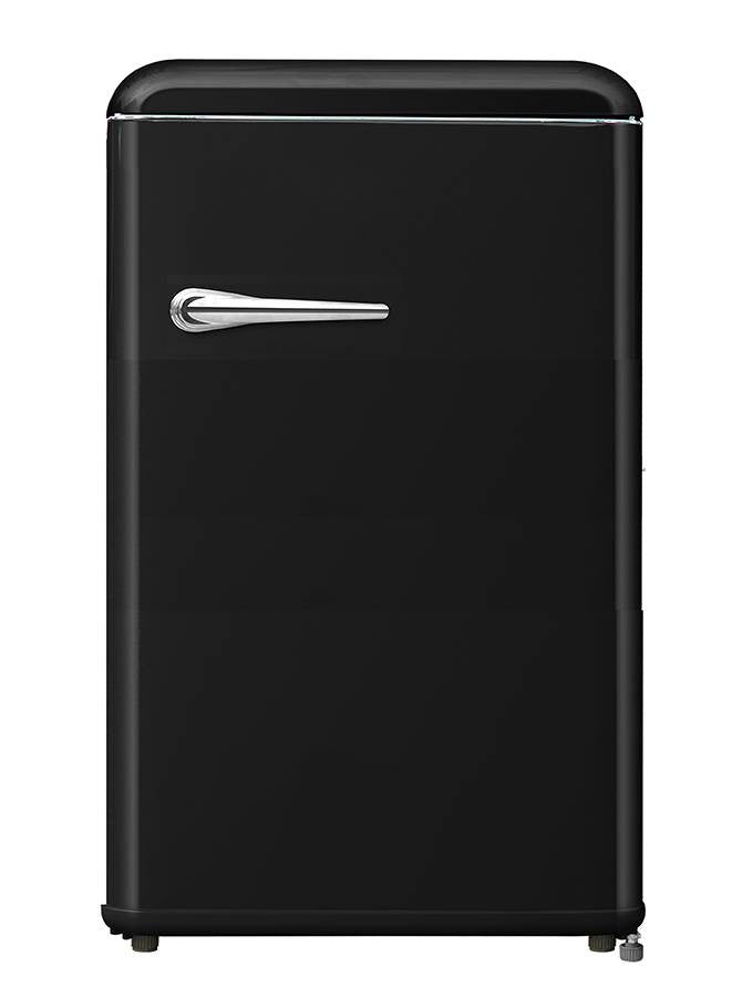 Campomatic Vintage Retro Refrigerator With Freezer, 6 Feet, Black