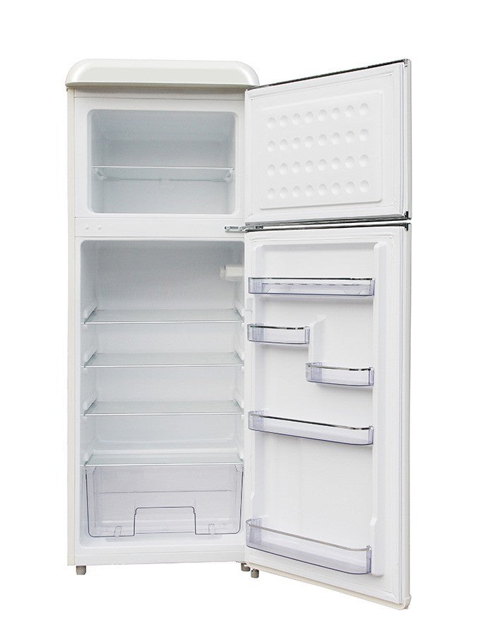 Campomatic Vintage Retro 2-Door Refrigerator with Freezer, 244 L, Red