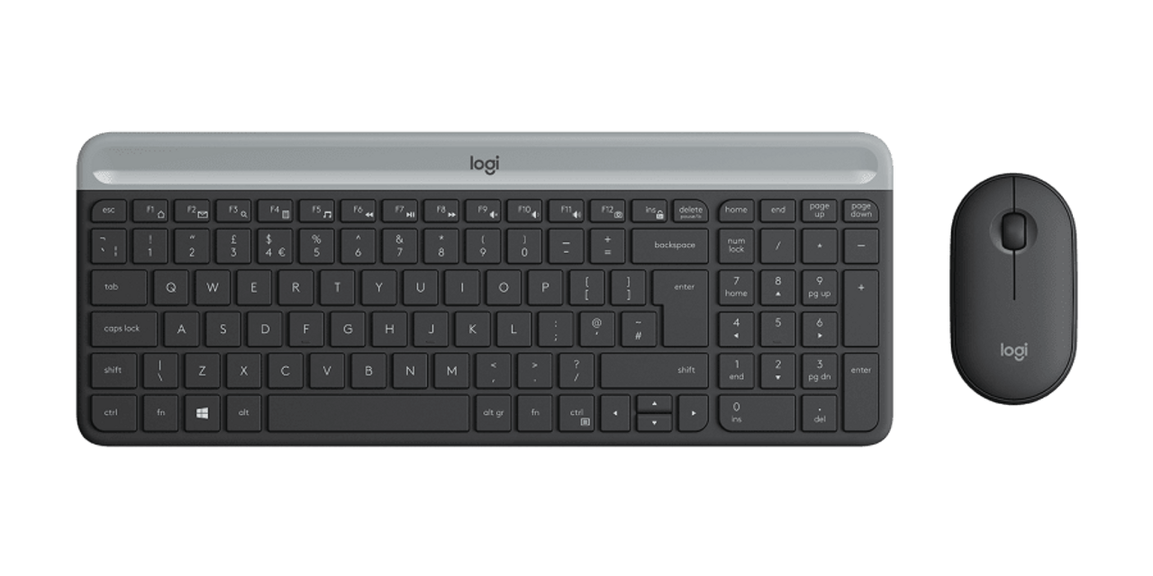 Logitech Slim Wireless Keyboard & Mouse Combo, English Layout