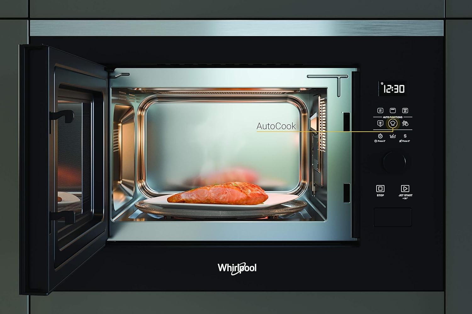 Whirlpool Built-In Microwave Oven, 900 Watts, 25 L, Black