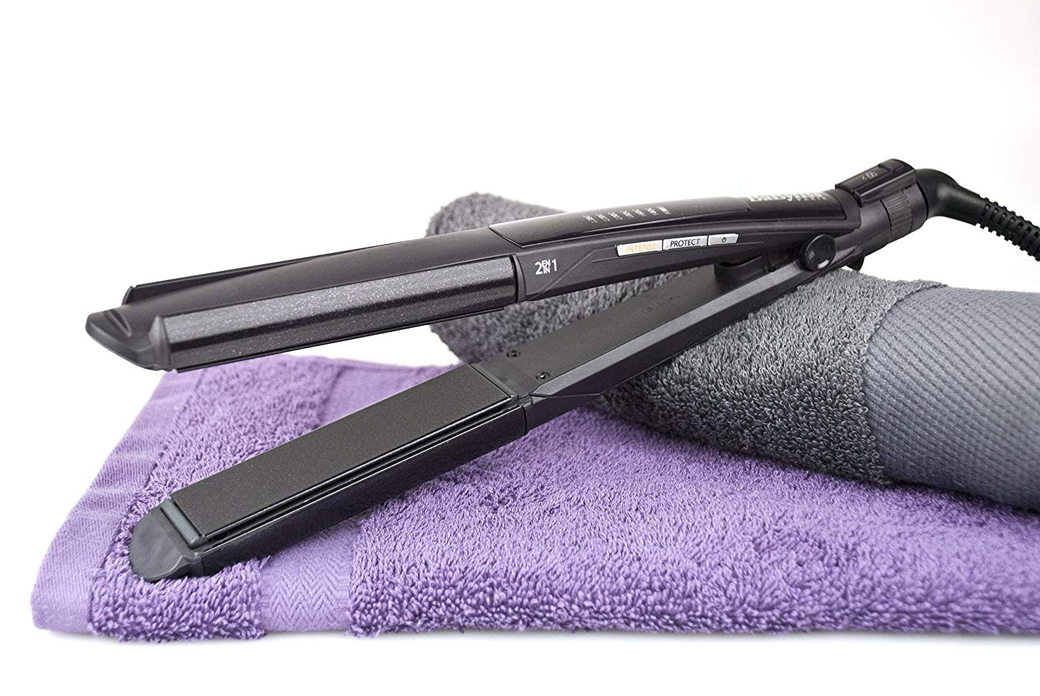 Babyliss 2 In 1 Hair Curler & Straightener, Wet & Dry, Black