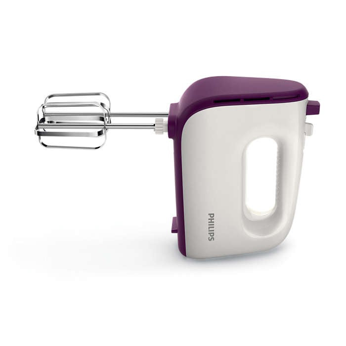 Philips, Viva Collection Hand Mixer, 450 Watts, Purple / White