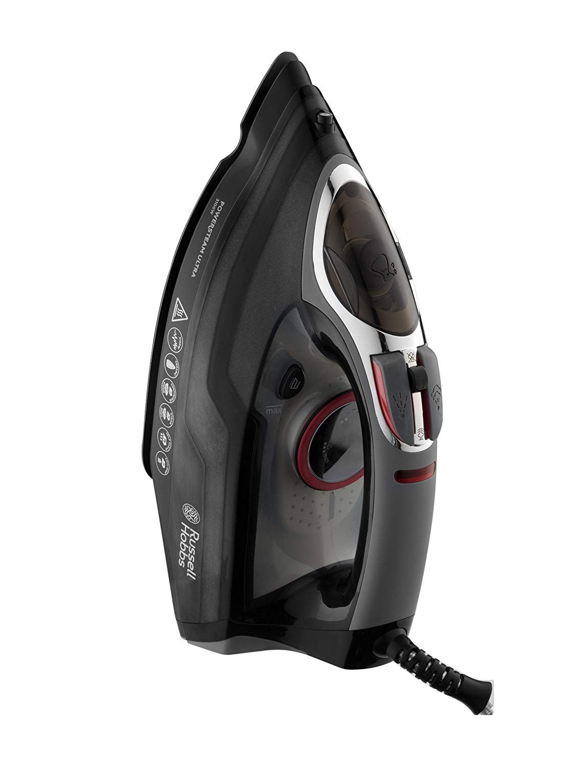 Russell Hobbs, Power Ultra Steam Iron, 3100 Watts, Black & Grey