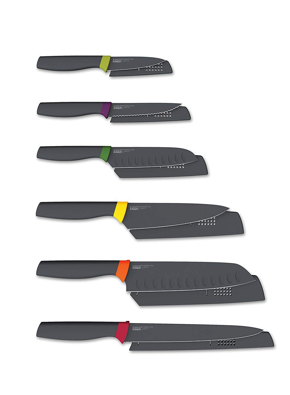 Joseph Joseph, Elevate Knives Set, 6 Pieces, Multi-Color