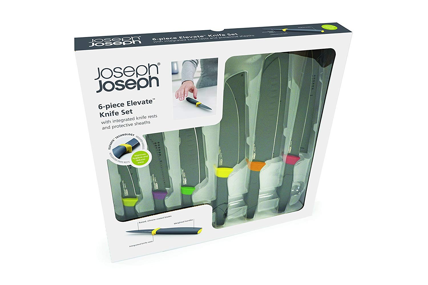 Joseph Joseph, Elevate Knives Set, 6 Pieces, Multi-Color