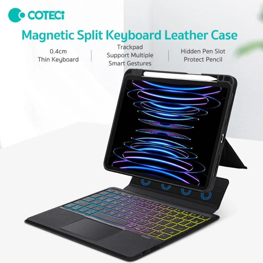 Apple IPad 11 (A16) Coteci Magnetic Detachable Keyboard Case