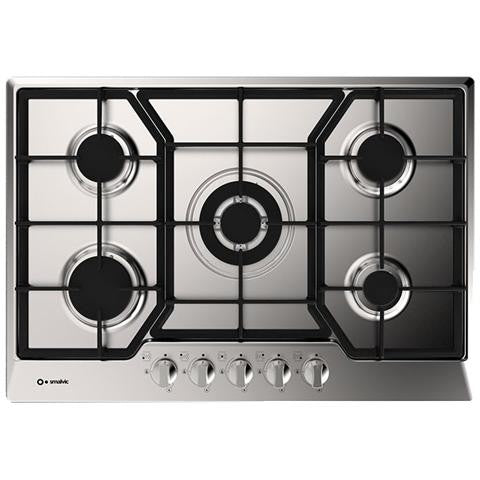 Smalvic, Built- In Gas Hob, 5 Burners, Inox