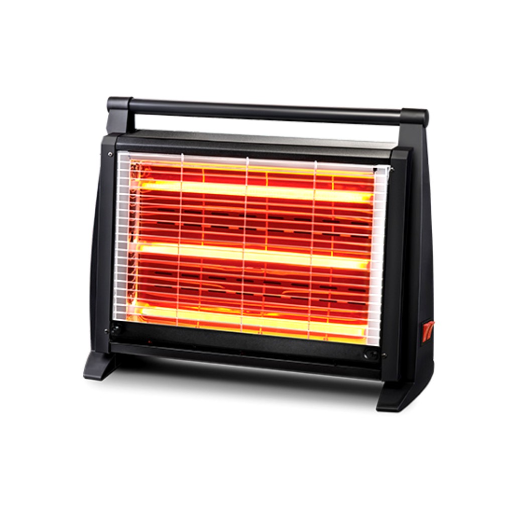 Luxell, Electric Heater, 3 Tubes, 1500 Watts, Black