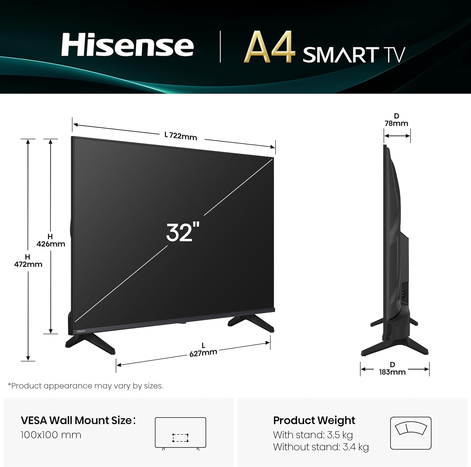 Hisense 32″ FHD VIDAA Smart TV