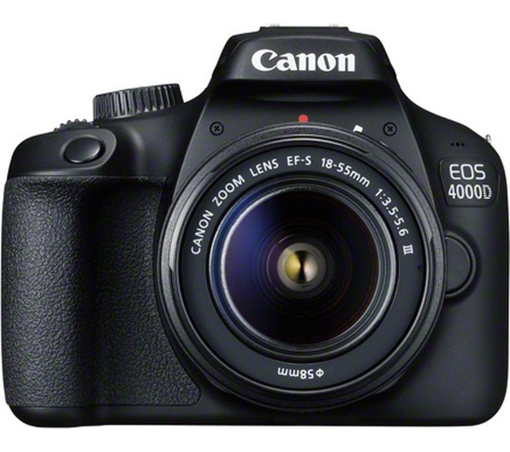 Canon, EOS 4000D, DSLR Camera, Double Lenses (18-55 mm / 75-300 mm) Black