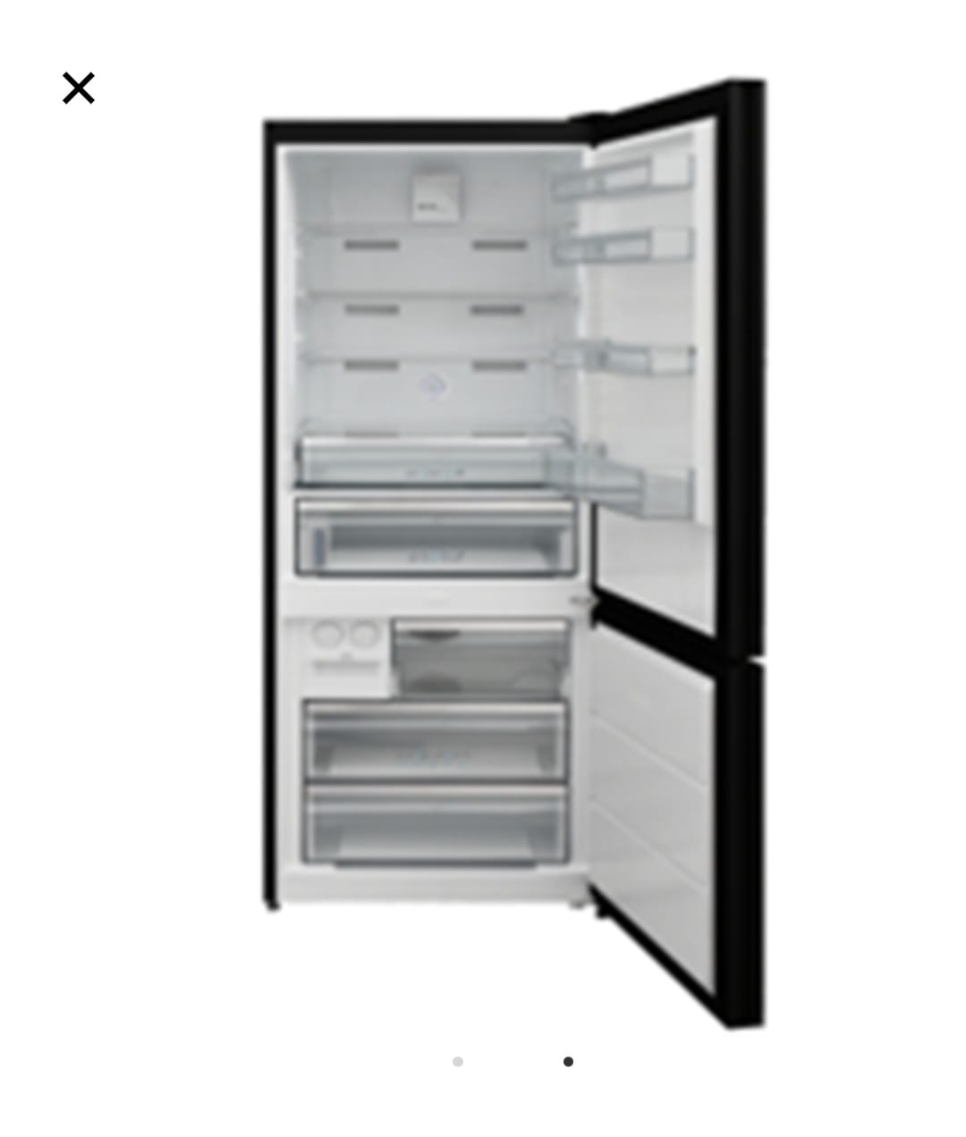 La Germania Bottom Mount Refrigerator, 500 L, No Frost, Black