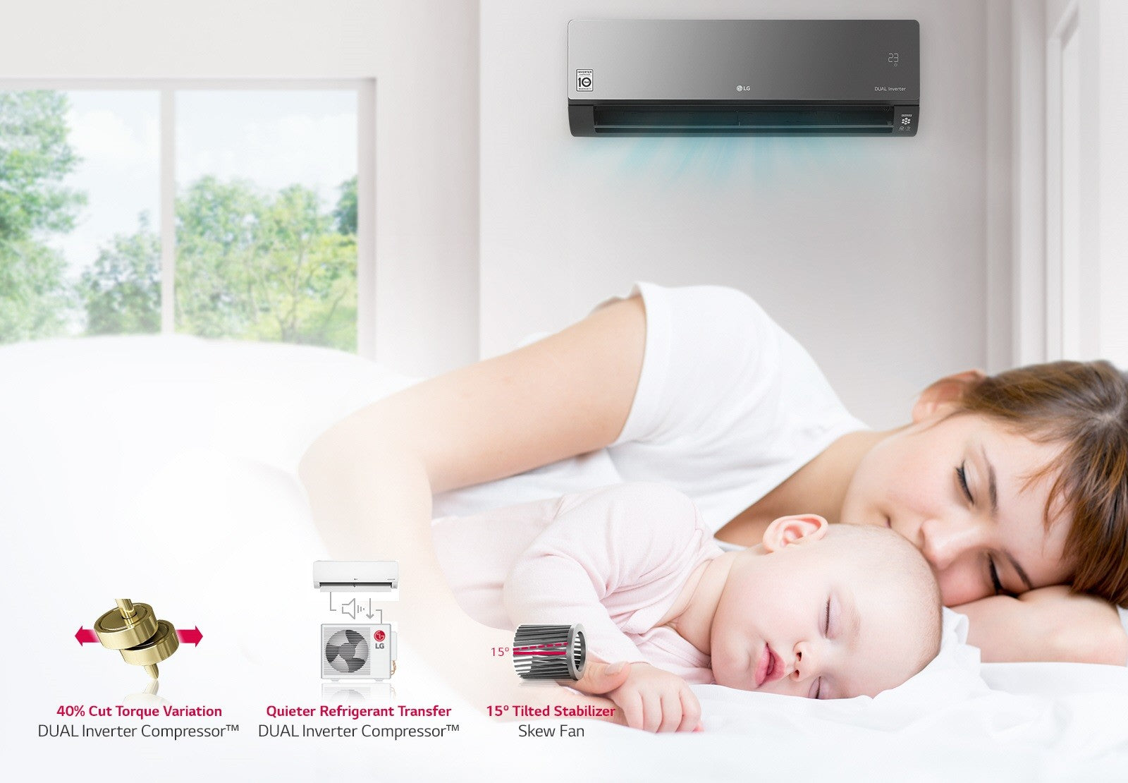 LG, ARTCOOL Inverter AC 18000 BTU, Energy Saving, Fast Cooling, Ampere Control